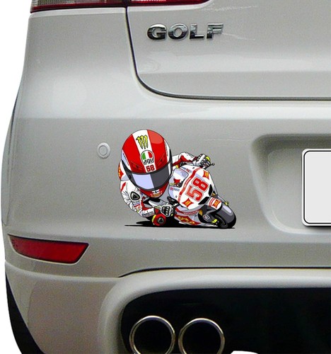 Marco simoncelli cartoon decal - marco,