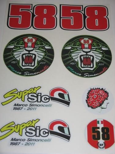 Marco simoncelli sticker kit - simoncelli, 3