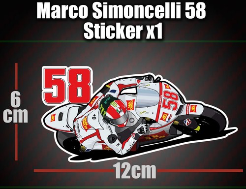 Marco simoncelli decal - decal, sticker