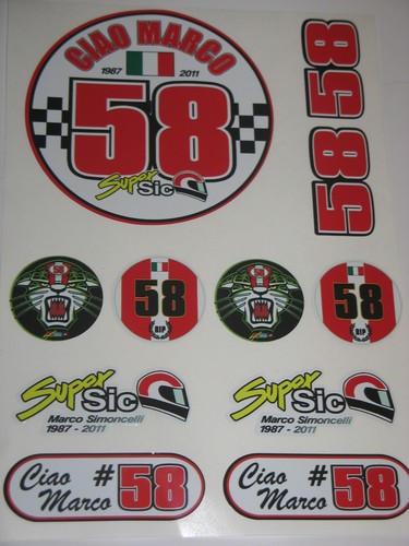Marco simoncelli sticker kit - kit, 2
